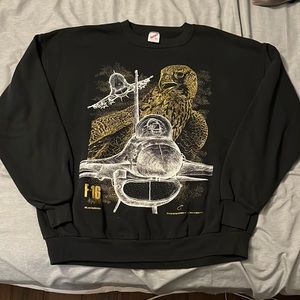 Vintage 90s Blackbird Sweater Crewneck Eagle Air Force
